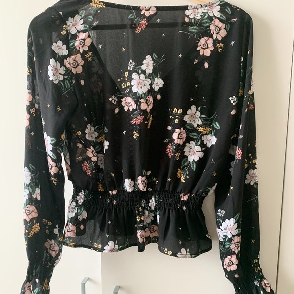 Floral peplum style top - Picture 2 of 5